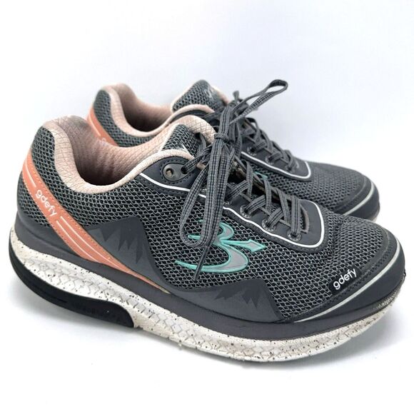 Gravity Defyer Shoes - Womens Gravity Defyer Gdefy Gray Salmon Mighty Walk Comfort Athletic Shoes Sz 9